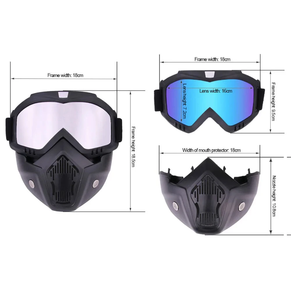 Motorcycle Riding Mask Windproof Outdoor Racing Skiing Off-Road Mask Bicycle Vehicle Sports Full Face Protection Tactical Helmet thumbnail 3