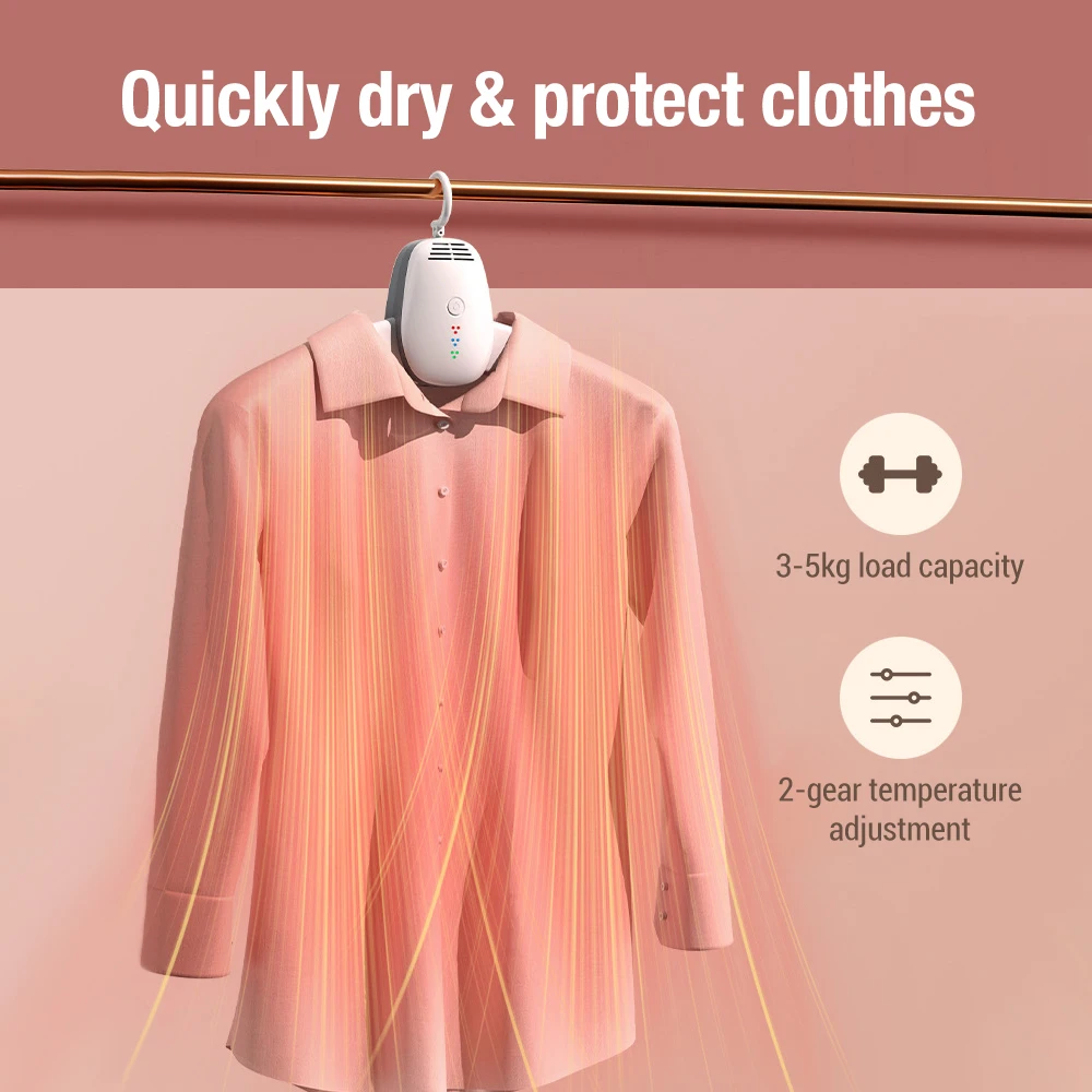 110-220V Mini Electric Portable heated Clothes Dryer Drying machine Shoes Clothes Drying Rack Hangers Foldable heater thumbnail 3