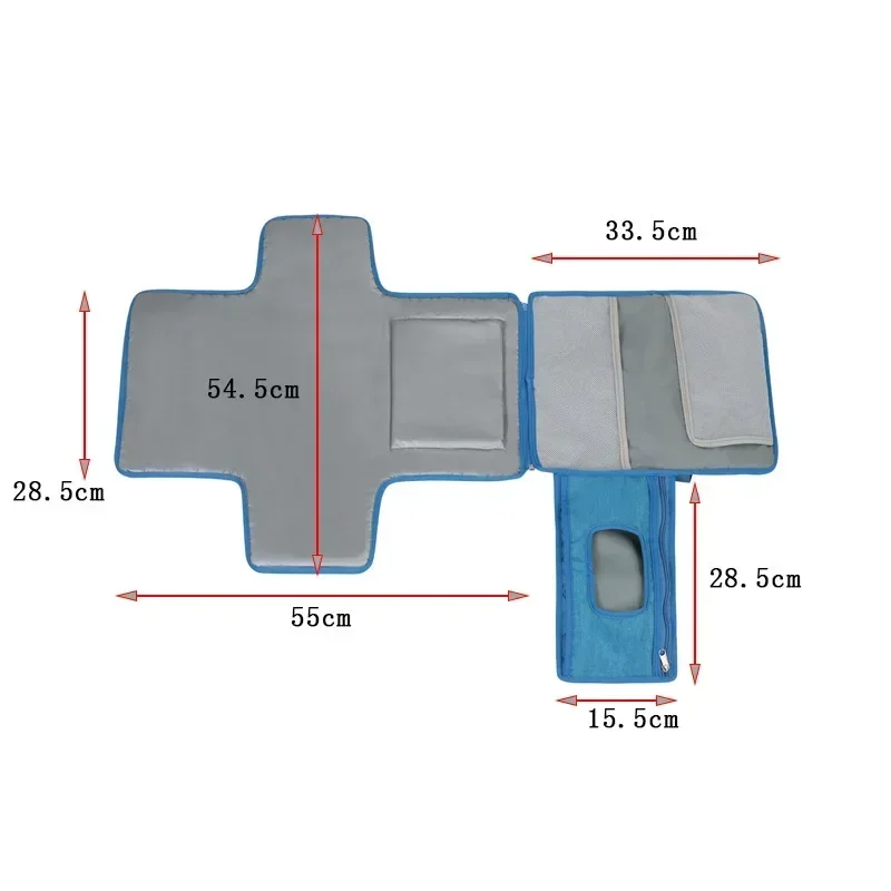 Portable Diaper Changing Pad Portable Baby Changing Pad with Pockets Waterproof Travel Diaper Changing Station Kit Baby Gifts thumbnail 5