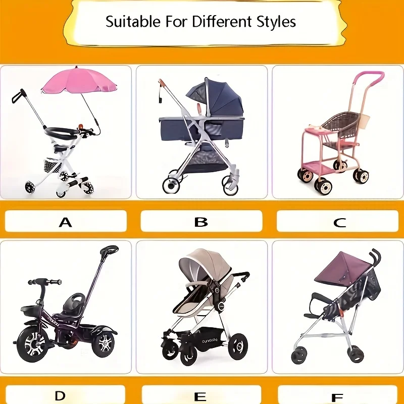 All-Purpose UV Protection Parasol Umbrella with Secure Clamp - Adjustable Sun Shade for Bikes, Trolleys, Wheelchairs, and Outdoo thumbnail 2