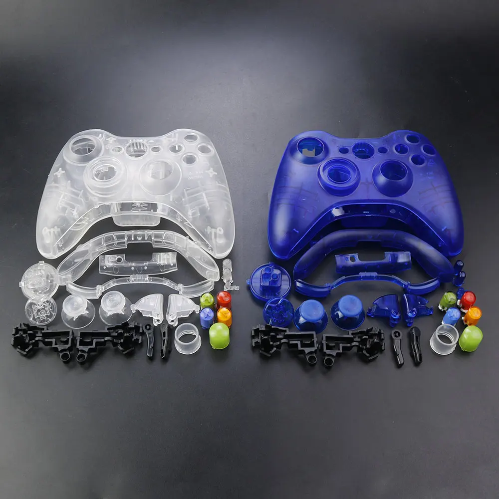 JCD For XBOX 360 Wireless Controller Full Case Gamepad Housing Shell Cover with Buttons Kits Analog Stick Bumper Accessories thumbnail 6