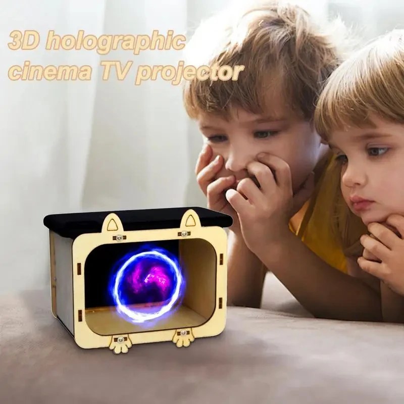 DIY 3D Holographic Theater Mobile Phone Projector Scientific Experiment Materials Children's Educational Technology Toys Gifts thumbnail 3