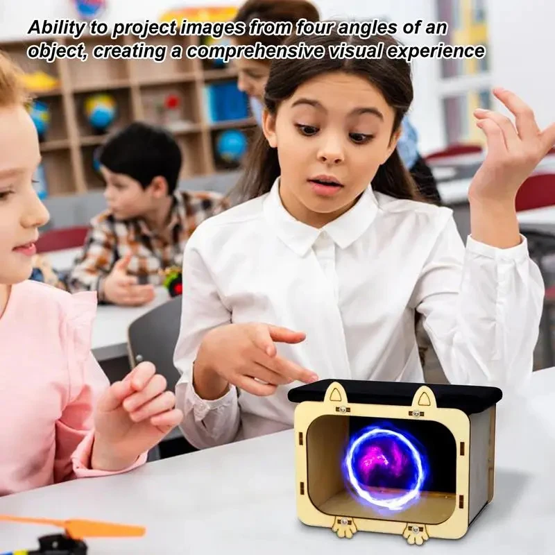 DIY 3D Holographic Theater Mobile Phone Projector Scientific Experiment Materials Children's Educational Technology Toys Gifts thumbnail 2