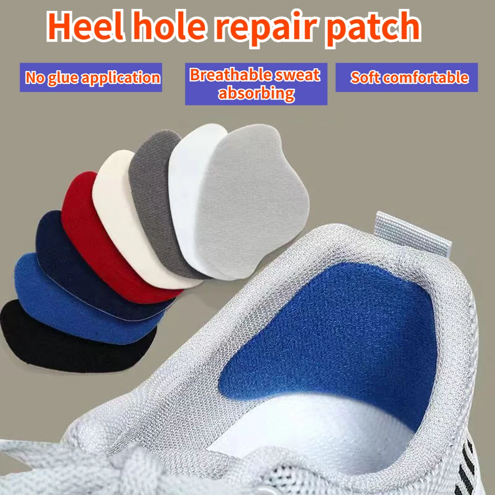 4pcs Sports Shoes Repair Stickers Suede Heel Protector Anti-Wear Repair Holes Self-adhesive Patches Insoles Pad Foot Care Insert thumbnail 3