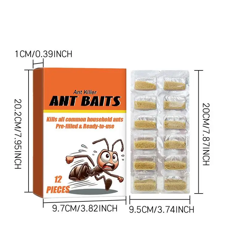 12pcs Ant Baits Pet Safe Multipurpose Household Bait Traps Safe Environmentally Ant Bait Attractant Ant Traps for Kitchen Garden thumbnail 6