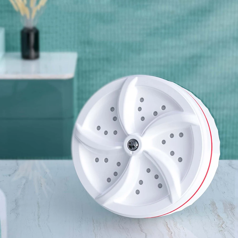 Portable Mini Washing Machine USB Powered Ultrasonic Turbo Washing Machine Rotating Mini Ultrasonic Turbo Washer for Home Travel thumbnail 3