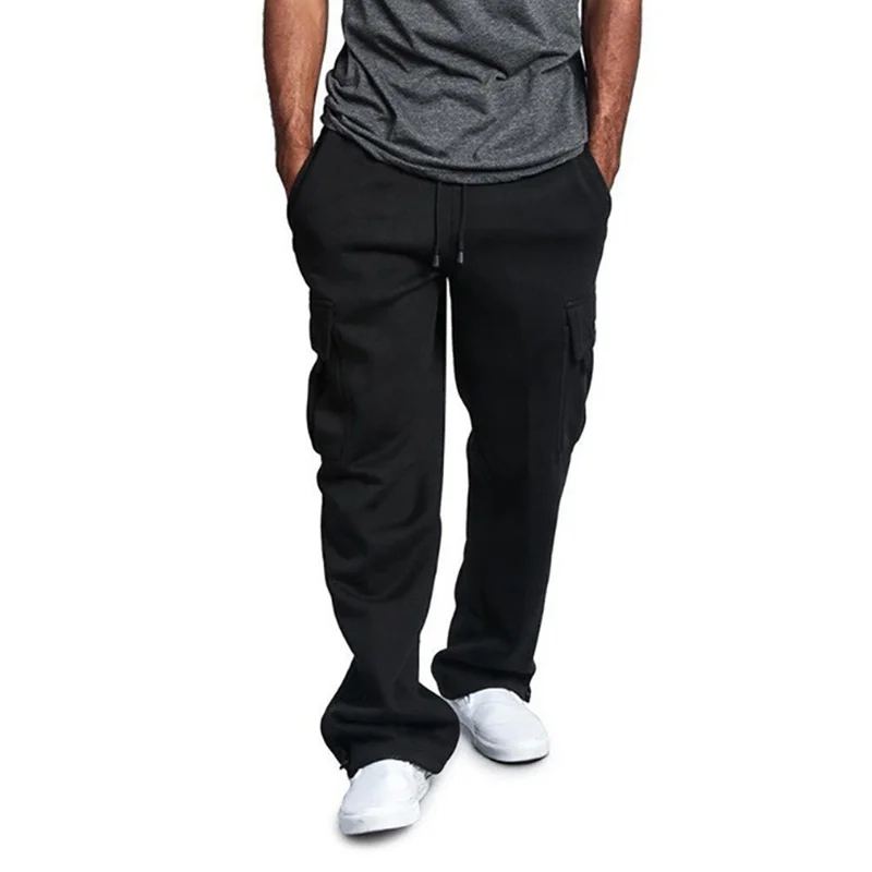 Men's  Cargo Pants Loose Drawstring Sweatpants with Pockets Sports Straight Trousers Jogging Long Pants Hip Hop Streetwear thumbnail 2