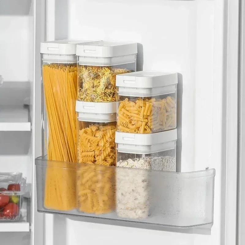 Sealed Plastic Food Storage Box Cereal Candy Dried Jars with Lid Fridge StorageTank Containers Household Items Kitchen Organizer thumbnail 5