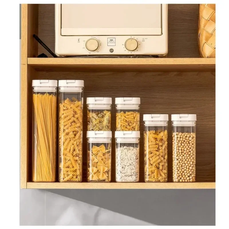 Sealed Plastic Food Storage Box Cereal Candy Dried Jars with Lid Fridge StorageTank Containers Household Items Kitchen Organizer thumbnail 6