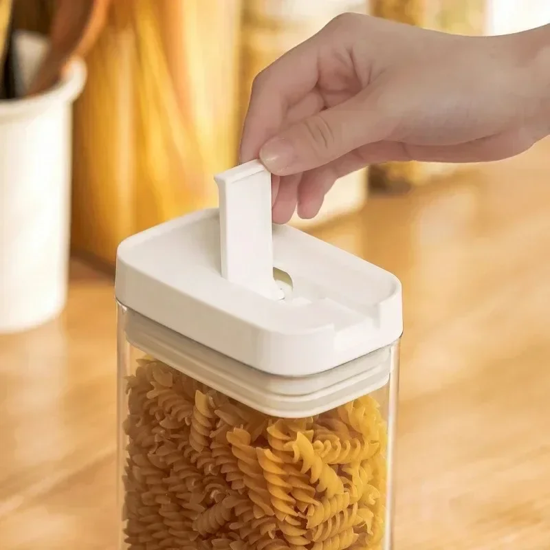 Sealed Plastic Food Storage Box Cereal Candy Dried Jars with Lid Fridge StorageTank Containers Household Items Kitchen Organizer thumbnail 4