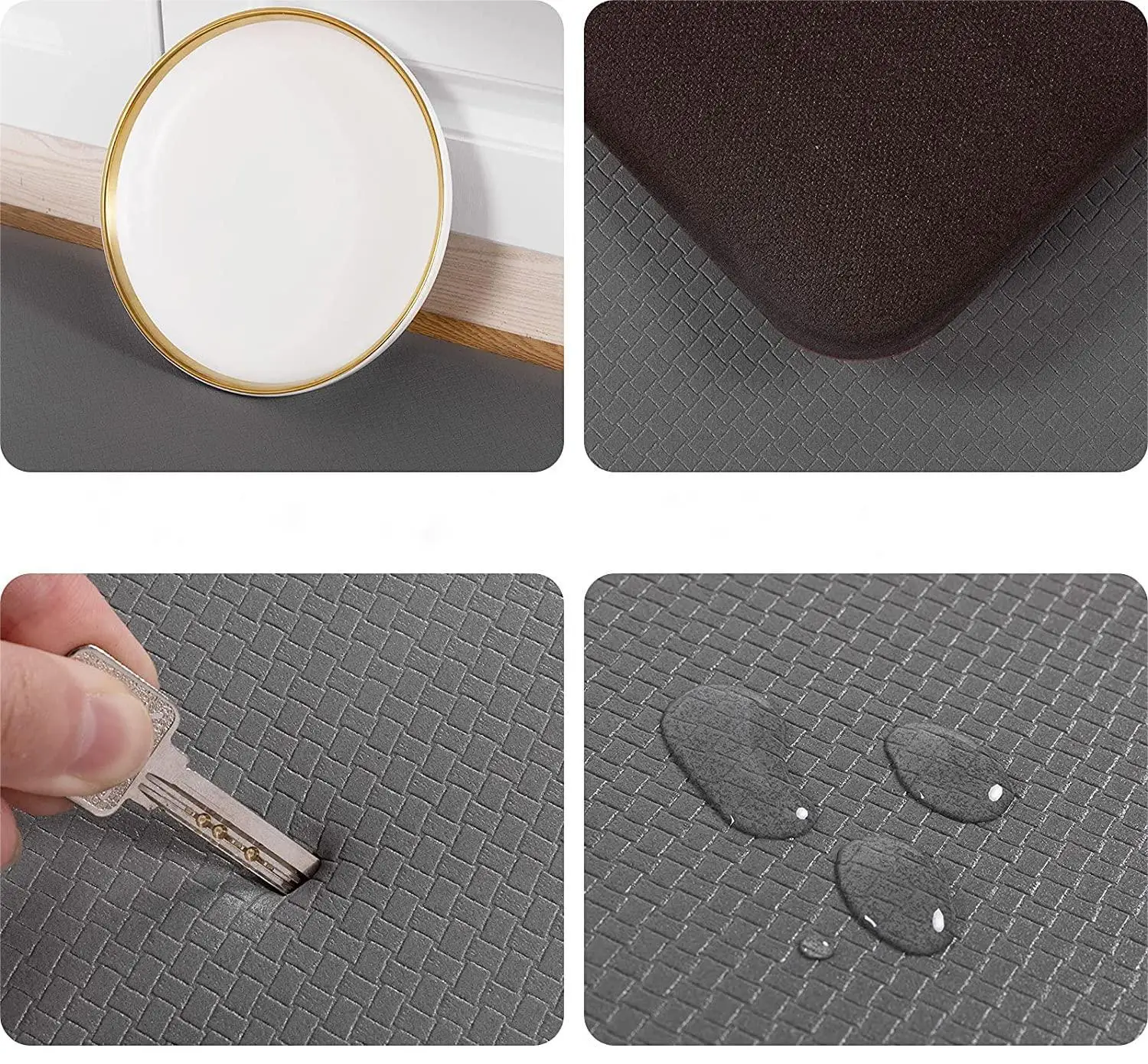Anti-Fatigue Standing Mat, Kitchen Mat with PVC Waterproofing, Non-Slip Kitchen Rug thumbnail 4