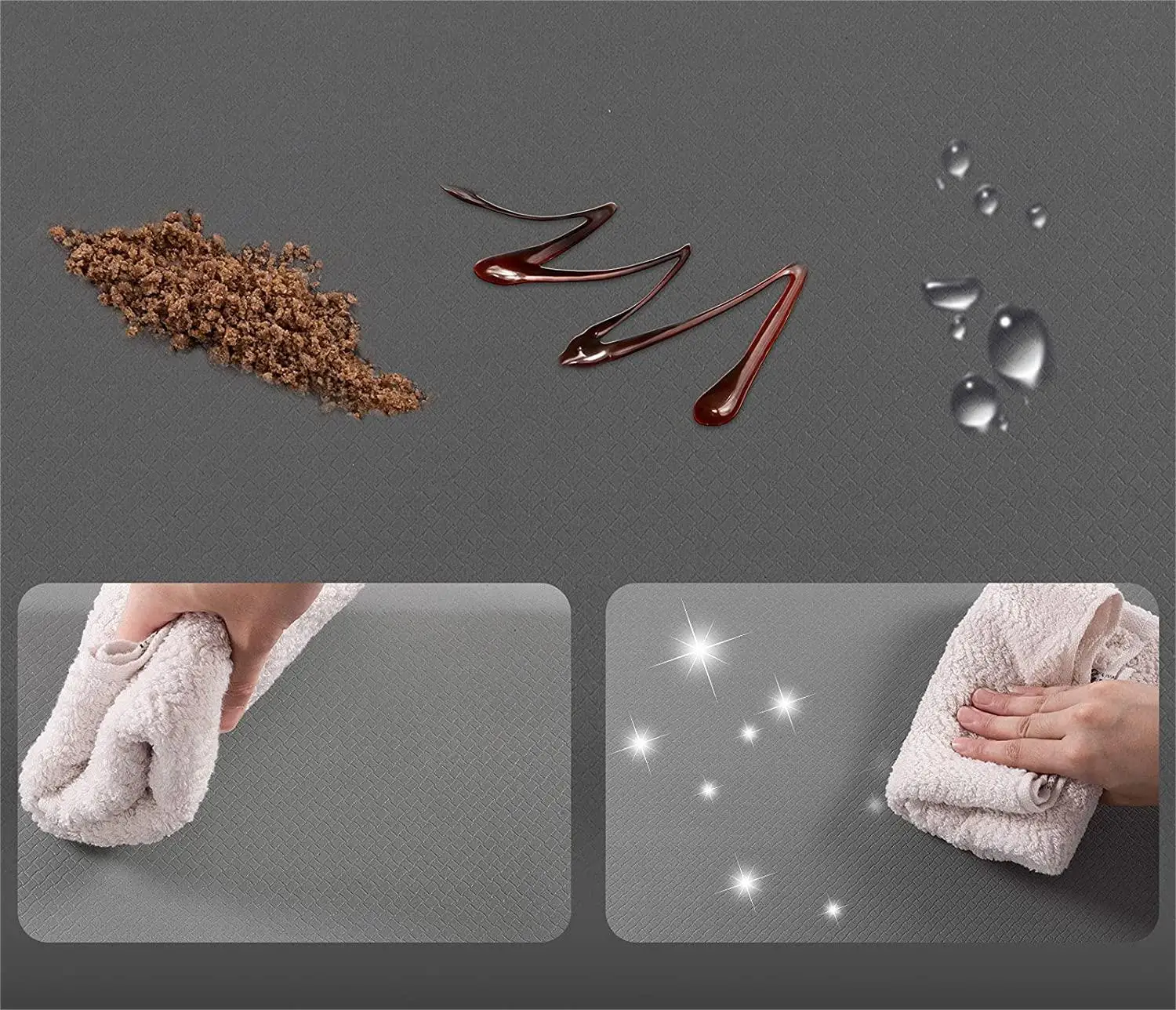 Anti-Fatigue Standing Mat, Kitchen Mat with PVC Waterproofing, Non-Slip Kitchen Rug thumbnail 3