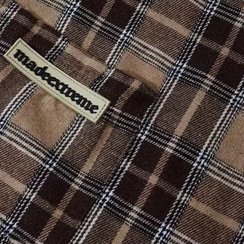 American Hip-hop Retro Vintage Plaid Sleeveless Vest Men Women Korean Style Summer Trend Street Lapel Work Vest Jacket Aesthetic thumbnail 6