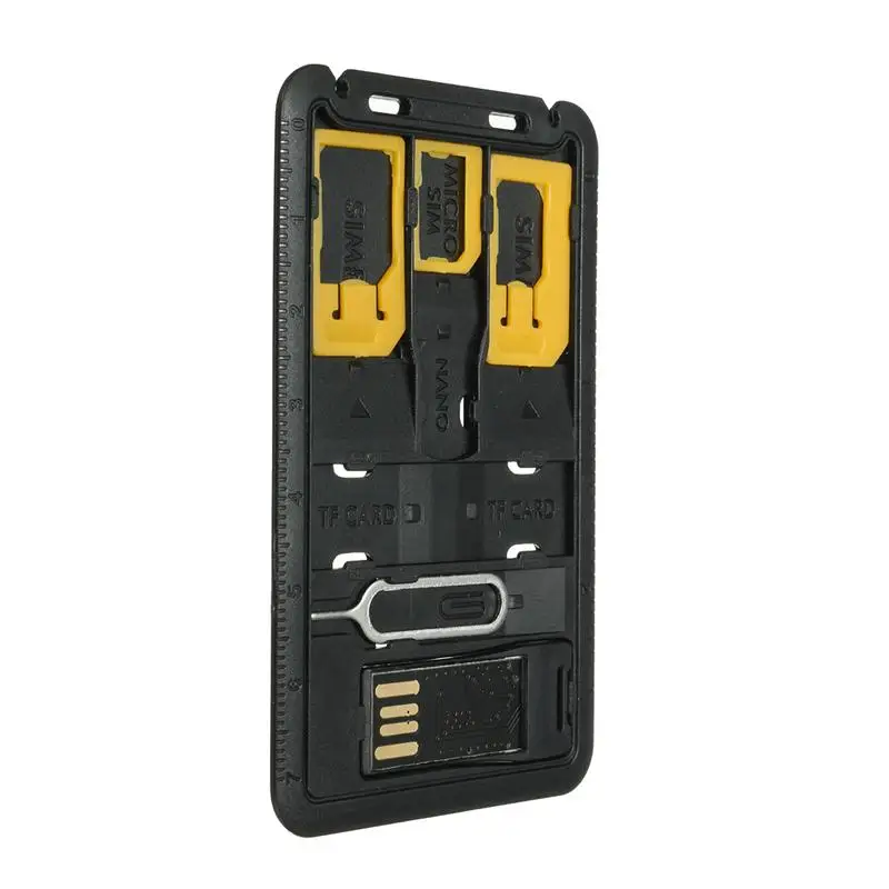 All in One Credit Card Size Slim SIM Adapter kit with TF Card Reader & SIM Card Tray Eject Pin, SIM Card Holder thumbnail 6