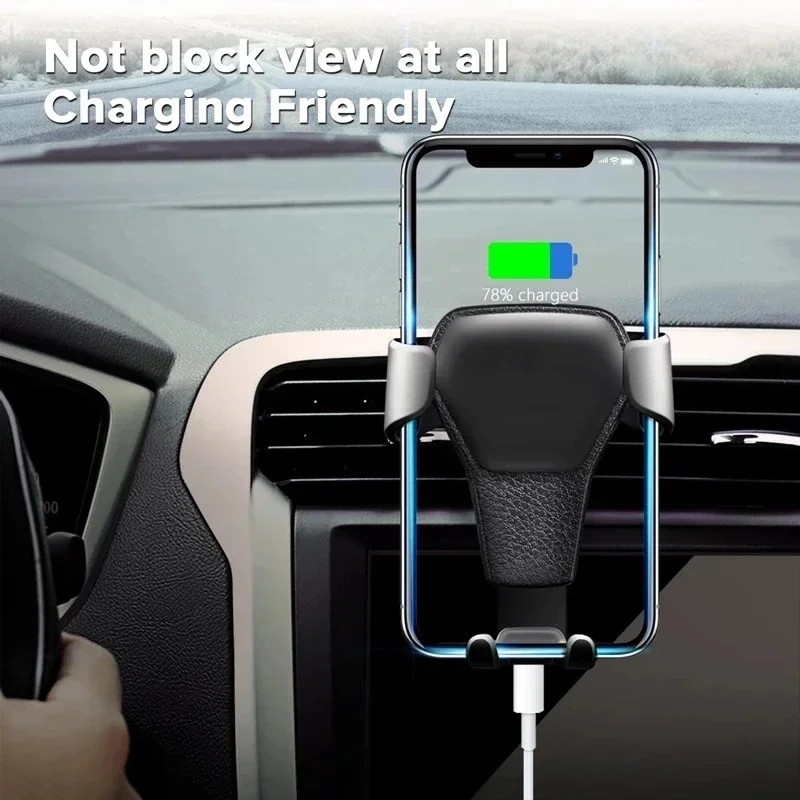 Gravity Car Cell Phone Holder for Air Vent Mobile Phone Mount Clip Stand Auto Smartphone GPS Support for iPhone Samsung Xiaomi thumbnail 4