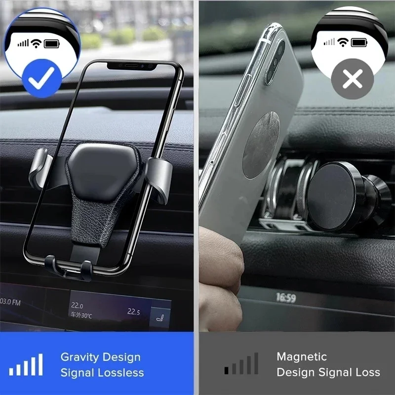 Gravity Car Cell Phone Holder for Air Vent Mobile Phone Mount Clip Stand Auto Smartphone GPS Support for iPhone Samsung Xiaomi thumbnail 6