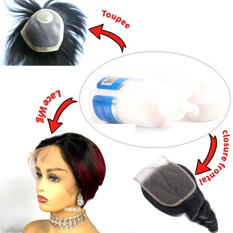 Lace Tint Spray Waterproof Wig Glue Super Lace Glue For Lace Wigs/Toupee/Closure Hair Glue Remover Hair Wax Stick Removal spray thumbnail 2