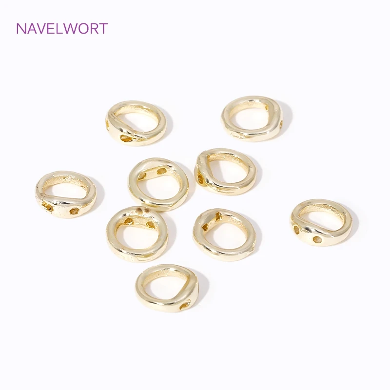 18K Gold Plated Brass End Bead Tip,End Caps For Jewelry,DIY Pearl Bracelet Necklace Jewelry Making Supplies thumbnail 3