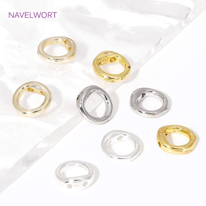 18K Gold Plated Brass End Bead Tip,End Caps For Jewelry,DIY Pearl Bracelet Necklace Jewelry Making Supplies thumbnail 5