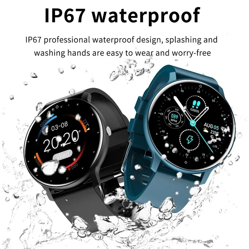 LIGE Smart Watch Women Men Full Touch Screen Bluetooth Call Smartwatch Waterproof Sports Fitness Tracker Watches for Android iOS thumbnail 3