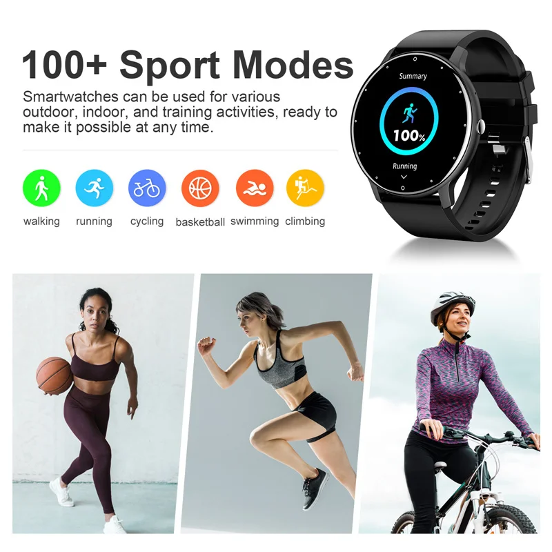 LIGE Smart Watch Women Men Full Touch Screen Bluetooth Call Smartwatch Waterproof Sports Fitness Tracker Watches for Android iOS thumbnail 2