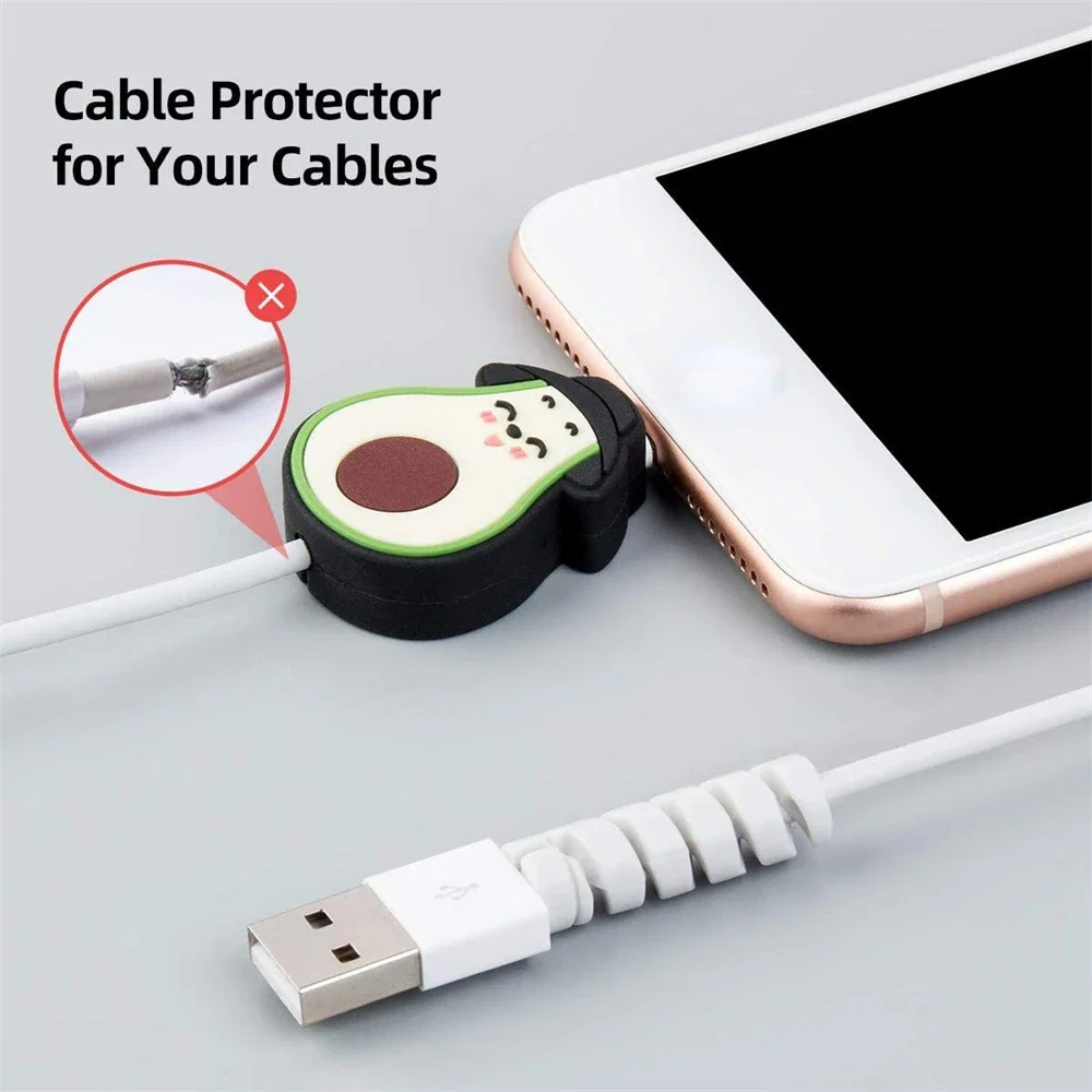 Data Cable Winder USB Charger Wire Organizer Silicone Cable Saver for Charging Cord Protective Cover Line Protector thumbnail 4