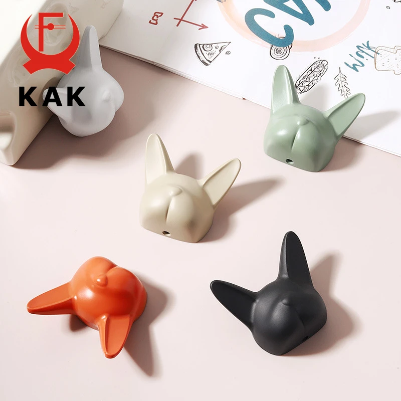 KAK Bulldog Design Wall Hanging Hooks Coat Hook Bag Hat Rack Rackers Zinc Alloy Wall Decorations for Kis Hardware Fittings thumbnail 2