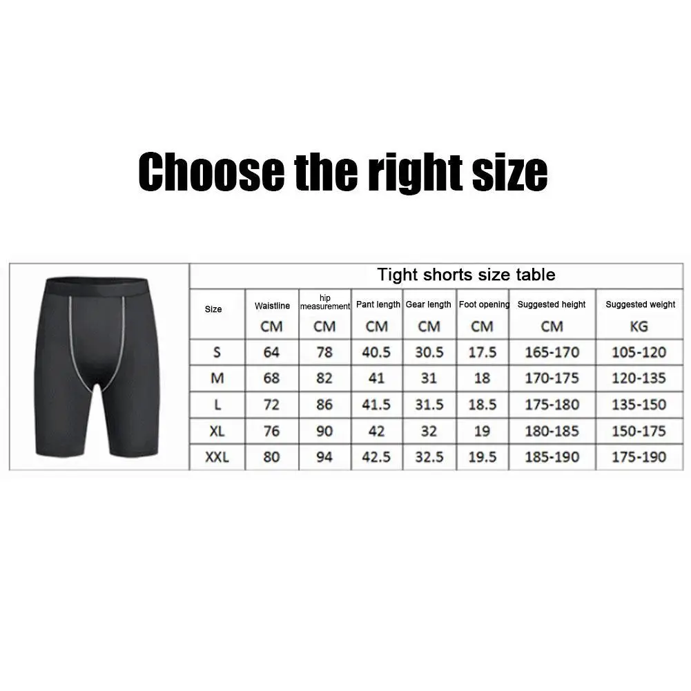 New Men‘s Compression Short Pants Elastic Quick Dry Running Fitness Shorts With Pocket Big Size Black Tight Gym Training Pants thumbnail 6