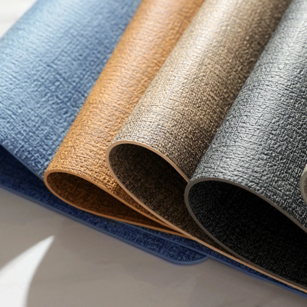 Dual-Sided PU Canvas Texture Placemat,Waterproof Heatproof 43x30cm Non-Slip Dining Table Mat,Washable for Home and Hotel Use thumbnail 4