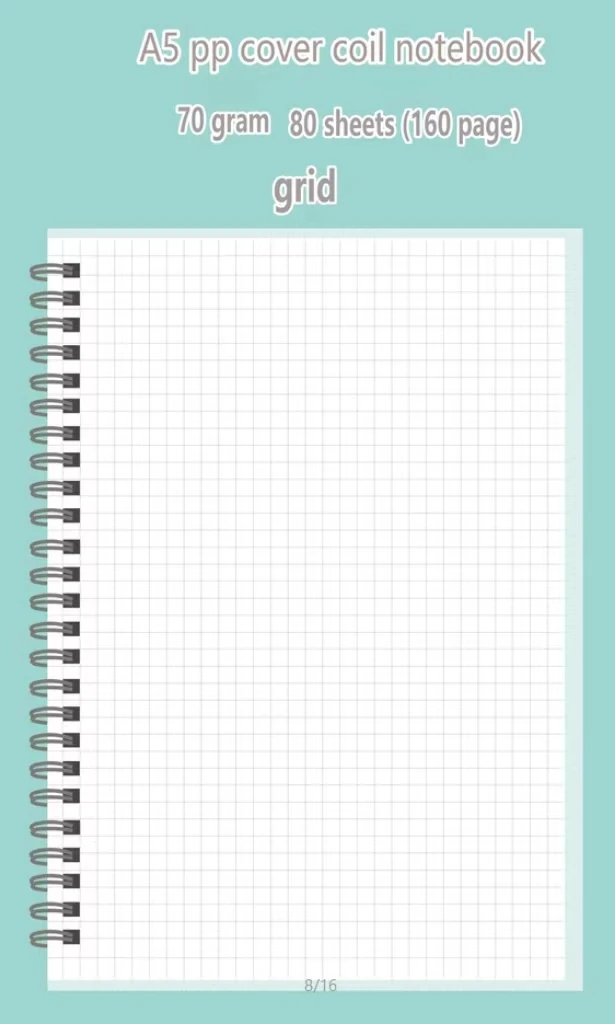 A5/B5 Spiral book coil Notebook Lined  Blank Grid Paper Journal Diary Sketchbook For School Supplies Stationery thumbnail 6