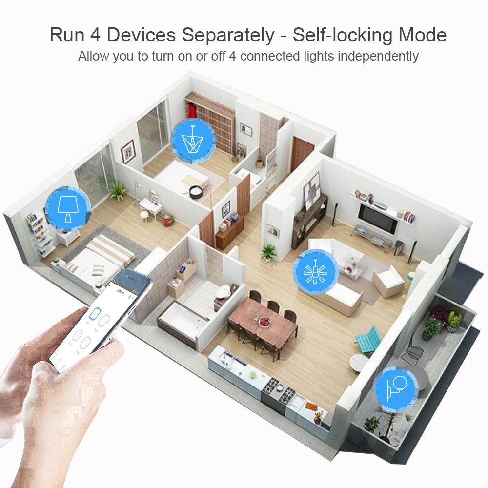 Tuya Smart Wifi Switch Module 12V 32V 220V RF 433 Radio Remote Control 1/2/4 Channels Relay for Alexa Google Home Smart Life thumbnail 5