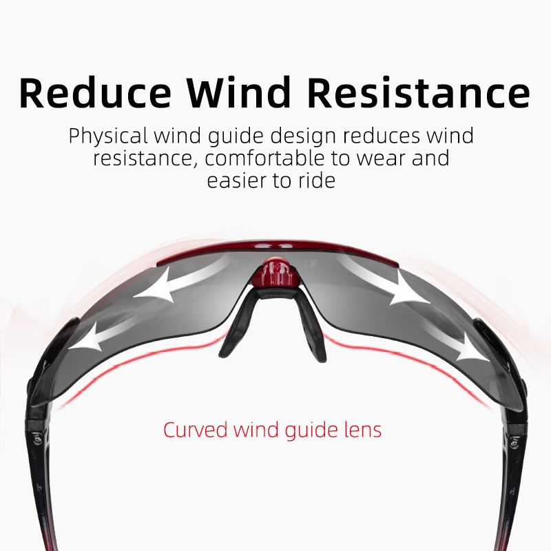 ROCKBROS Cycling Polarized glasses Bike Outdoor Sports Sunglasses MTB Road PC Goggles Eyewear Glasses 5/3 Lens Bicycle Accessory thumbnail 4