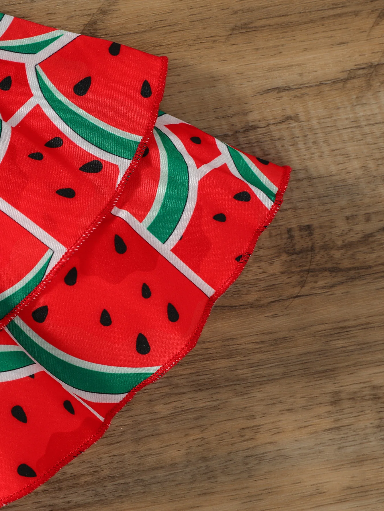 Baby Gilrs Summer Sleeveless Printing Watermelon Fashion Shirt Set For Vacation Or Streetwear thumbnail 5