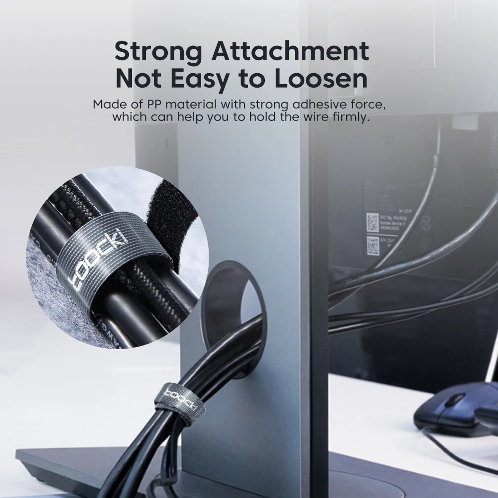 Toocki Cable Organizer Wire Winder USB Cable Management Protector Earphone Mouse Cord Ties Phone Accessory for iPhone Samsung thumbnail 2