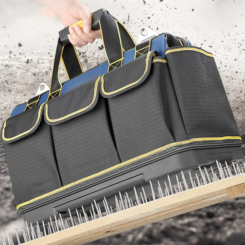 Multifunctional Tool Bag Large Capacity Oxford Canvas Waterproof Bag Thicken Wear-Resistant Tool Repair Storage Electrician Bag thumbnail 2