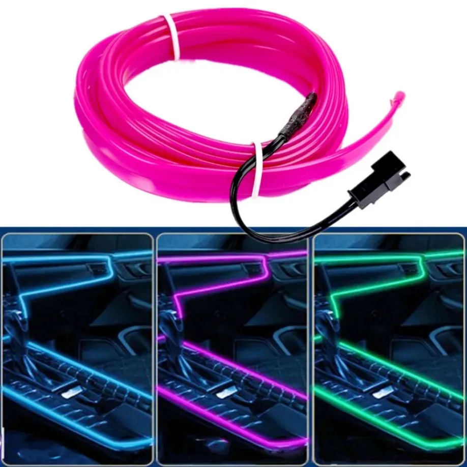 1M/2M/3M/4M/5M Flexible Neon Light EL Wire Led Neon Dance Party Atmosphere Decor Lamp RopeTube Waterproof Multicolor Led Strip thumbnail 4