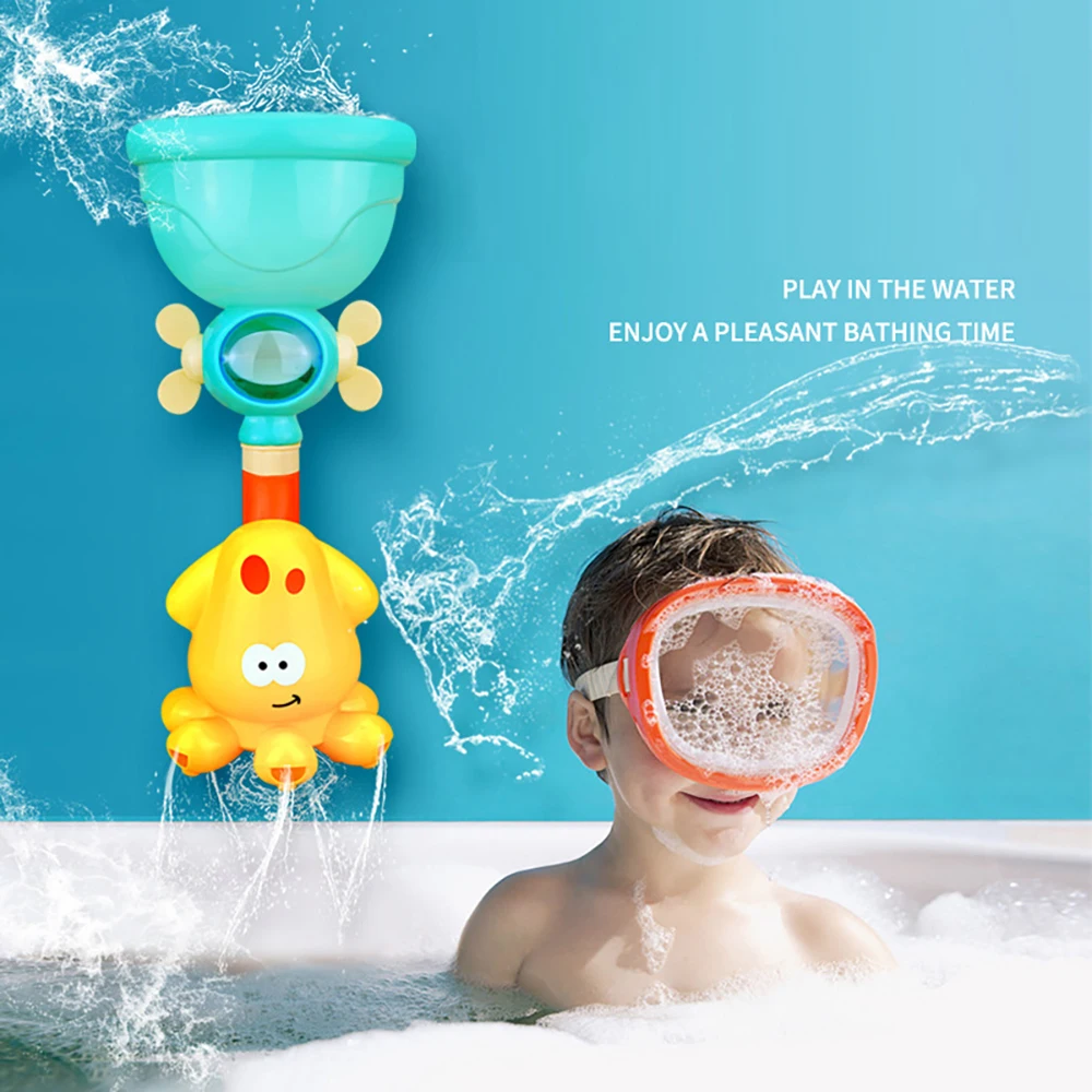 Baby Bath Toys Bathtub DIY Pipes Tubes Bath Time Water Game Spray Swimming Bathroom Toys for Toddlers Kids Gifts Birthday Gift thumbnail 6