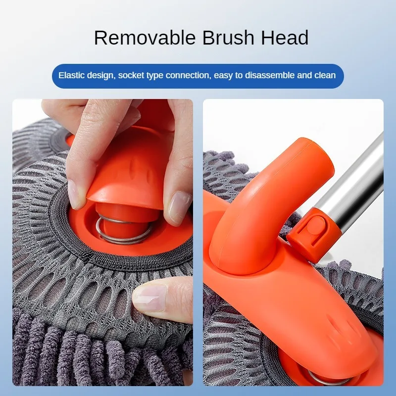 Car Washer Mop Foam Wash Brush Double Brush Head Roof Window Cleaning Maintenance Three-Section Telescopic Mop Car Accessories thumbnail 4
