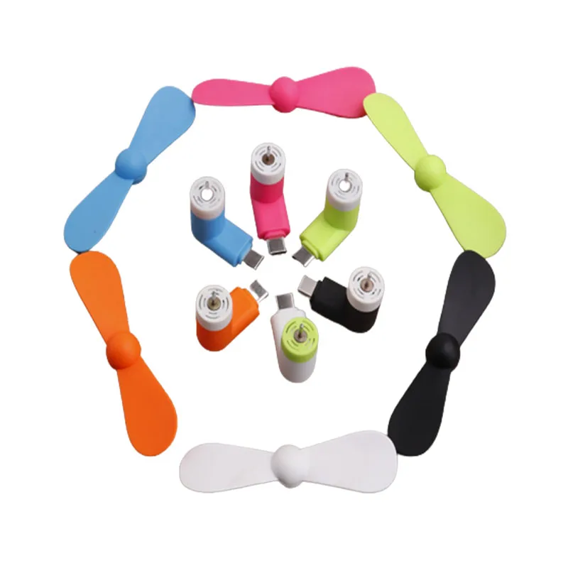 1PC Creative Mini Portable Micro USB Fan 5v 1w Mobile Phone USB Gadget Fan Tester For Type-C Type C Cell Phone Cooler Accessorie thumbnail 5