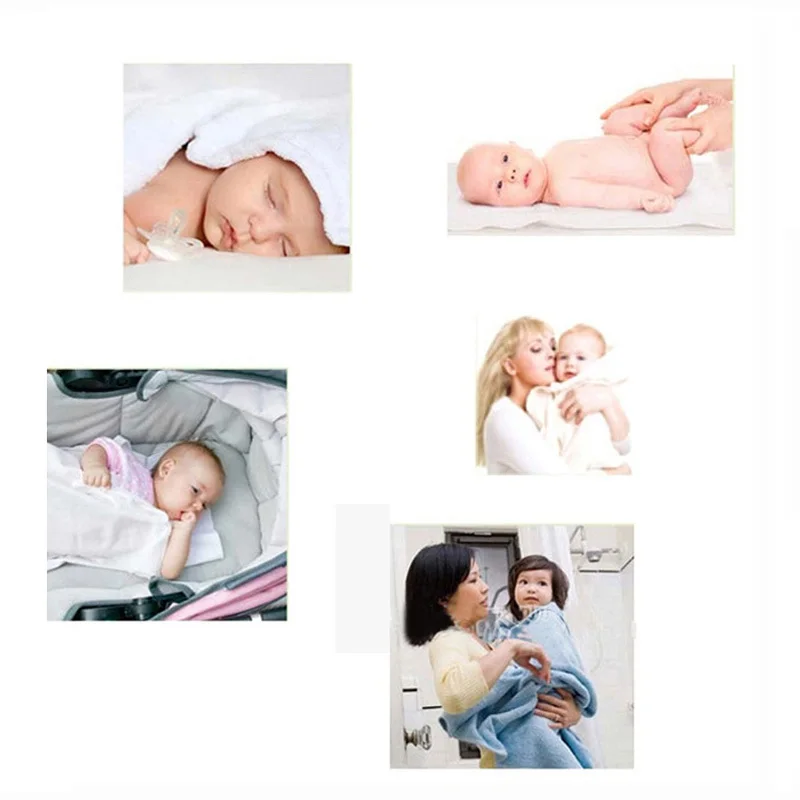 4pcs/pack 100% Cotton Receiving Baby Blanket Newborn 76x76cm Baby Bedsheet Supersoft Blanket Swaddle thumbnail 4