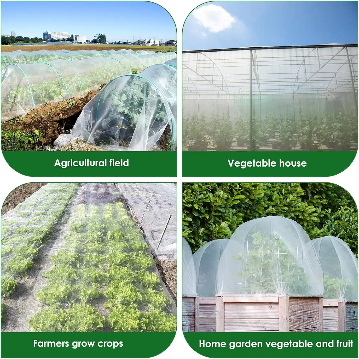 Garden Plant Insect Protection Net Vegetable Flower Fruit Care Cover Network Greenhouse Protective Net Pest Control Anti-Bird thumbnail 3