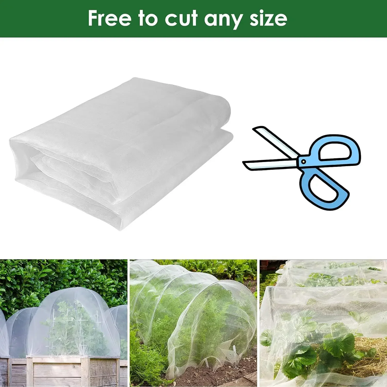 Garden Plant Insect Protection Net Vegetable Flower Fruit Care Cover Network Greenhouse Protective Net Pest Control Anti-Bird thumbnail 6