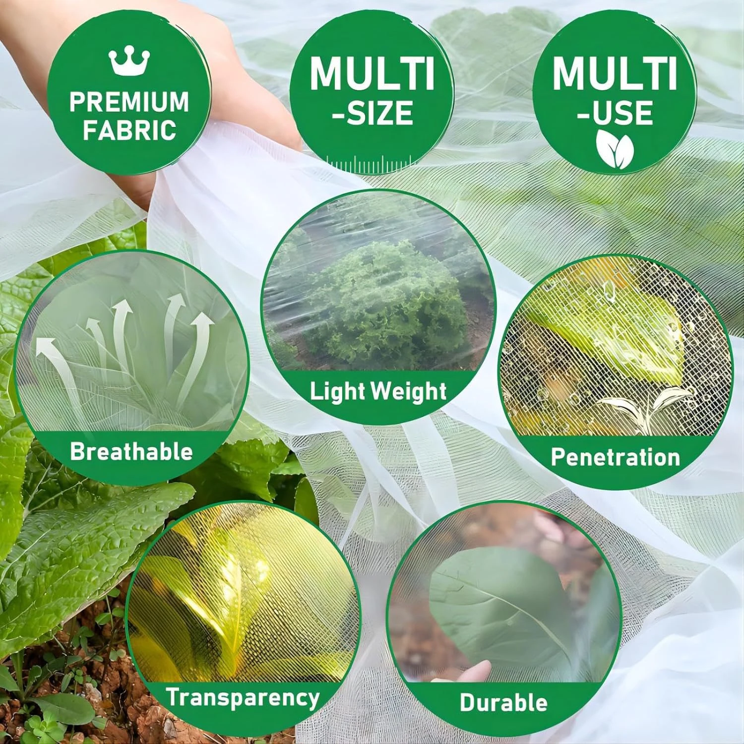 Garden Plant Insect Protection Net Vegetable Flower Fruit Care Cover Network Greenhouse Protective Net Pest Control Anti-Bird thumbnail 4