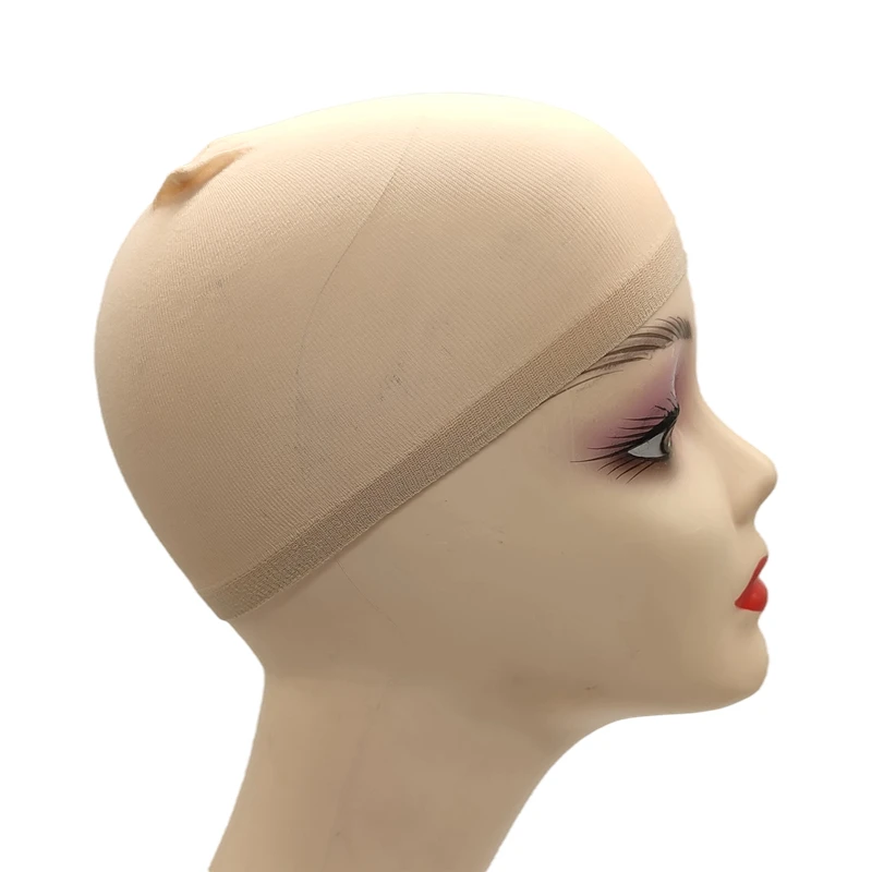 2pcs Top Stocking Wig Cap Hair Net For Weave Hair Wig Nets Black/Brown/Skin/Beige Stretch Mesh Wig Cap For Making Wigs Free Size thumbnail 2