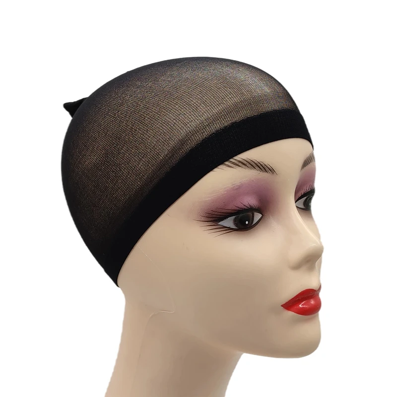 2pcs Top Stocking Wig Cap Hair Net For Weave Hair Wig Nets Black/Brown/Skin/Beige Stretch Mesh Wig Cap For Making Wigs Free Size thumbnail 4
