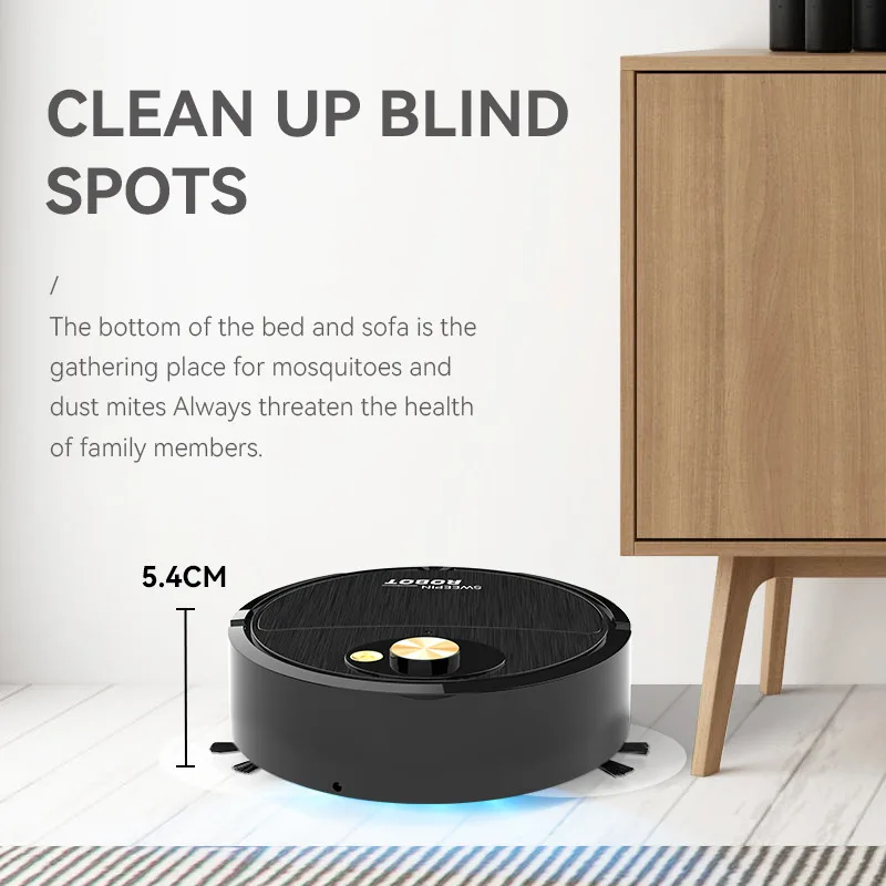 Vacuum Cleaner USB Charging Sweeping Robot Mop Machine Pet Hair Hard Floor Carpet Home Smart Sweeping Suction Cleaning Appliance thumbnail 5
