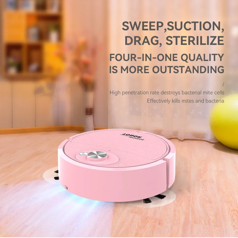 Vacuum Cleaner USB Charging Sweeping Robot Mop Machine Pet Hair Hard Floor Carpet Home Smart Sweeping Suction Cleaning Appliance thumbnail 3