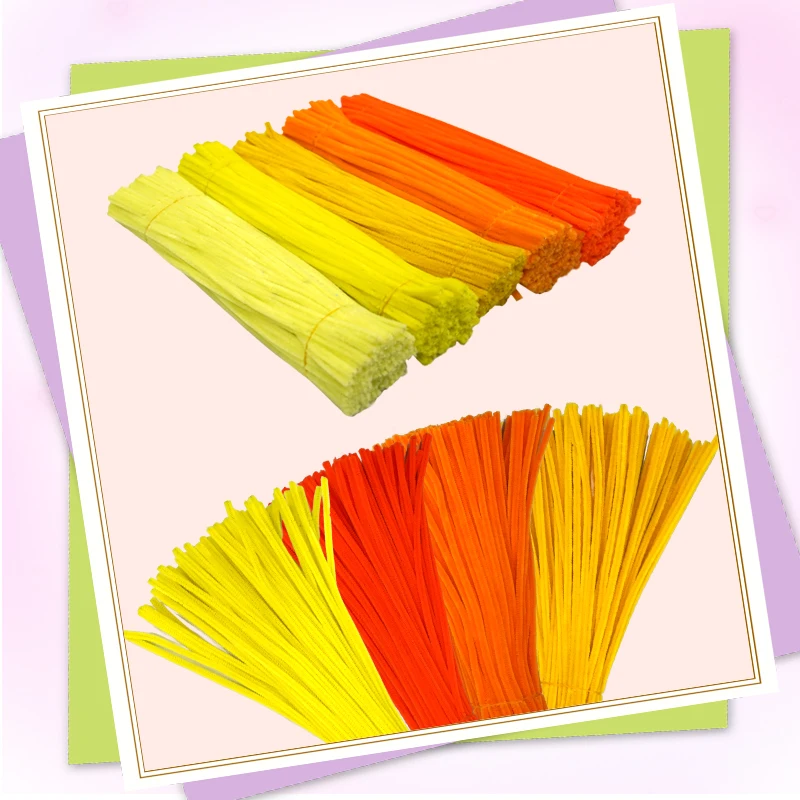 250 Pieces Pipe Cleaners Chenille Stems 5 Assorted Yellow Colors Craft Supplies Bulk for DIY Art and Craft Projects thumbnail 5
