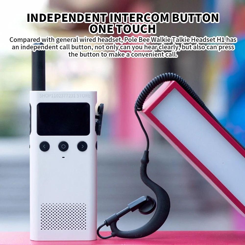 Youpin Beebest Walkie Talkie Earphone H1 3MM Wired Earpiece Ear-hook Headset Spiral Cable for Xiaomi Walkie Talkie Lite/1S/2/2S thumbnail 2