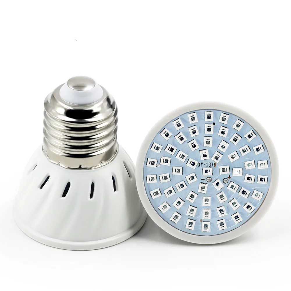 60LEDs 80LEDs Growing Lamp Bulb Full Spectrum For Indoor Garden Plant Grow Lights E27 E14 MR16 GU10 220V 110V 5W 6W 8W thumbnail 2